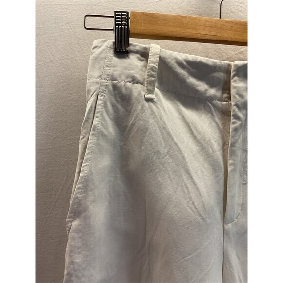 Vince‎ Womens Size 4 Linen Blend Wide Leg cropped Pants Ivory career classy - Picture 2 of 13